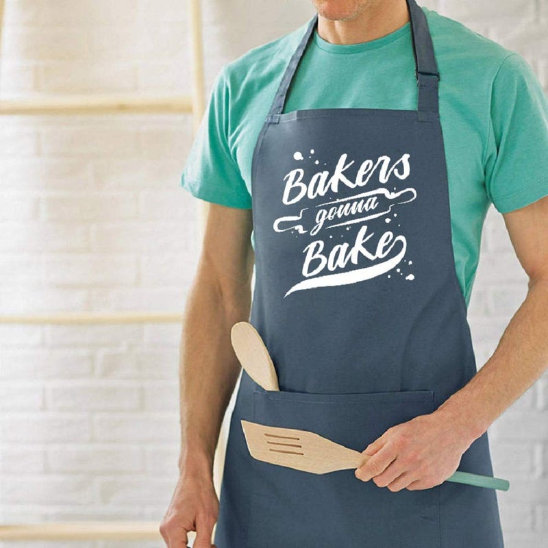 Saukore Funny Baking Aprons for Women Men, Cute Baking Gifts for Bakers, Kitchen Cooking Apron with 2 Pockets, Birthday Housewarming Gifts for Mom Wife Husband Dad Son Sister Daughter - Image 4